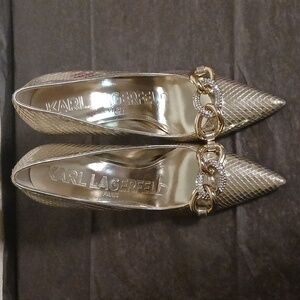 Karl Lagerfeld 6.5 Gold Heels